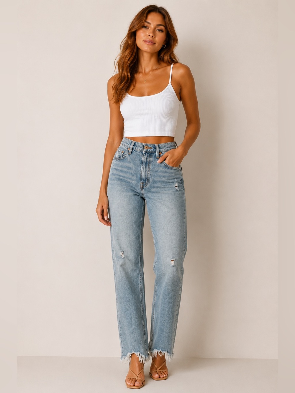 Jonathan Simkhai Blue Straight Leg Jeans